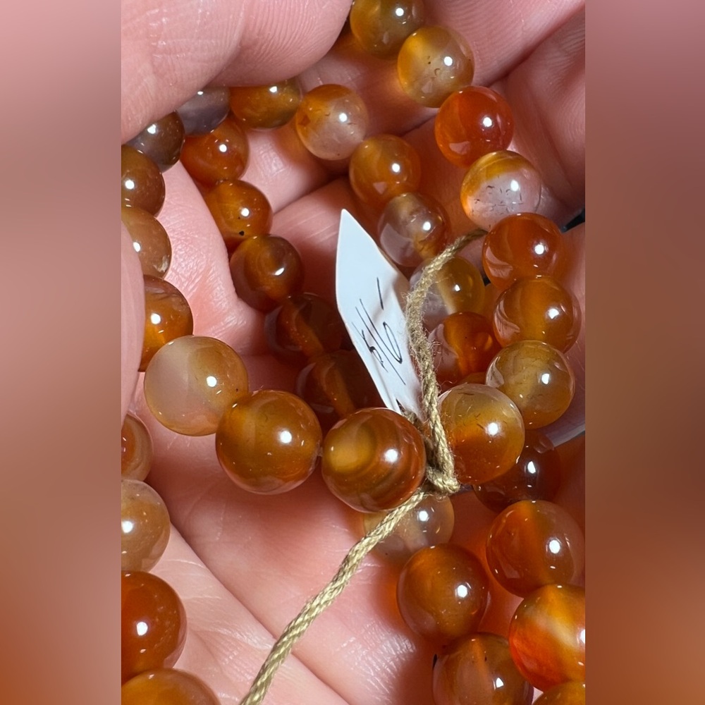 8mm Carnelian - 15” Strand - 48 Individual Beads For Beading Jewelry Making - Picture 4 of 5